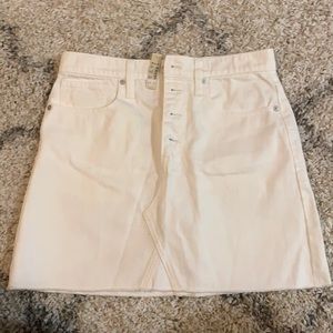 Madewell white jean skirt new with tags size 27